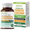 תוסף Turmeric Hrx- Immune, Metabolism Booster Joint Support Supplement with Turmeric Curcumin, Boswellia, Curcuma & Black Pepper - 60 קפסולות