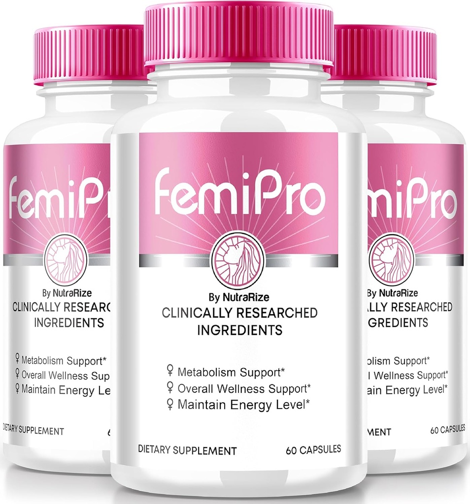 NutraRize (3 Pack) FemiPro Capsules, Premium Formula for Urinary Heath Support, All-Natural Supplement for Control and Overall Health, Femi Pro Reviews (180 Capsules)