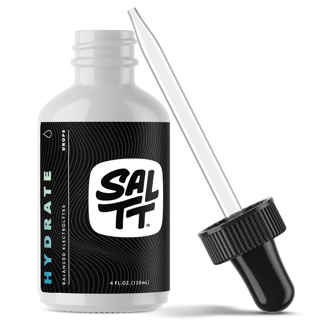 SALTT על ידי Keto Chow - Electrolyte hydrotion טיפות - Keto Diets & I לסירוגין Fasting - Immune Support - Gluten & Sugar חינם - Sodium, Magnesium, Potassium & Trace מינרלים - Unflavored - 4 oz oz oz ozed - Sodium, Magnesium, Potassium & Trace מינרלים