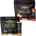 HRDWRK Electrolyte Packets עבור hydrotion Variety Bundle עם Magnesium, Potassium Sodium, BCAAs ו Glutamine, | אבקת Keto Electrolytes עם No Sugar, Unflavored & פירות Blast (60 Count)