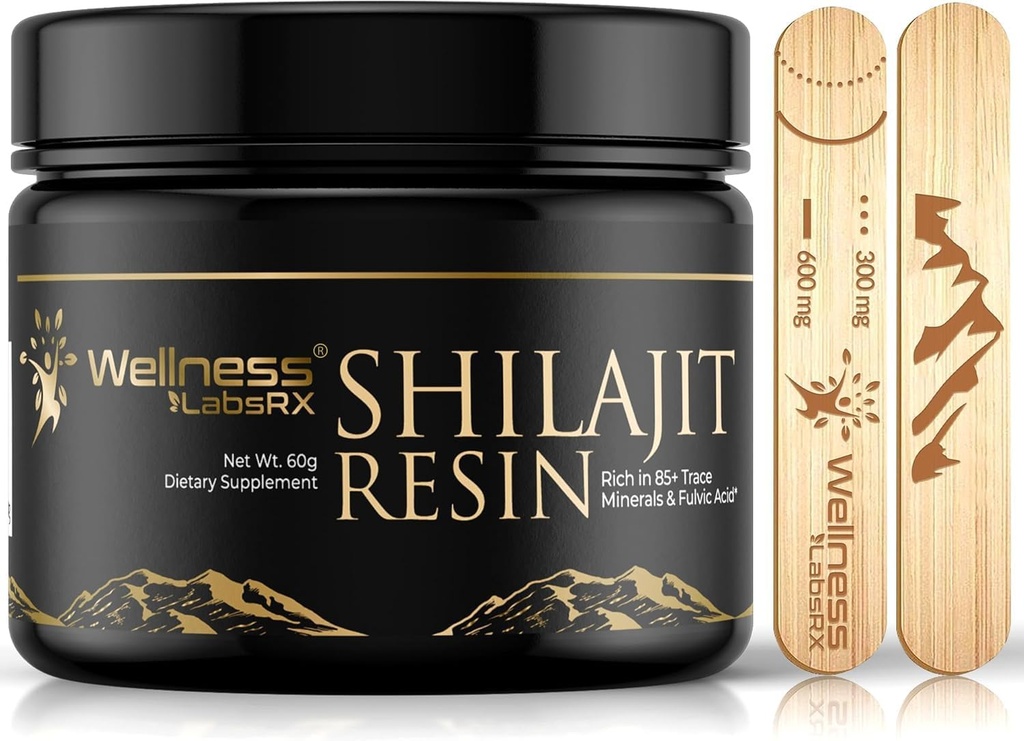 Shilajit Resin עם Fulvic Acid ו- Trace מינרלים - זהב כיתה טהורה Hilajit עבור גברים - Chilajit מ Gilgit ארוז עם 85+ מינרלים, Metabolism ותמיכה Immune - 60gjit - 60gjit from Gilgit ארוז עם 85 + מינרלים, metabolism ו Immune תמיכה - 60g