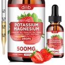 Potassium Magnesium Citrate תוסף, מגנזיום נוזלי Citrate טיפות 500 מ"ג עם Ashwagandha, Calcium, Zinc, ויטמין D3, B6, B12, CoQ10 - תמיכה Calm & Bone & השרירים & Immune בריאות טבעוני 2 ozoz