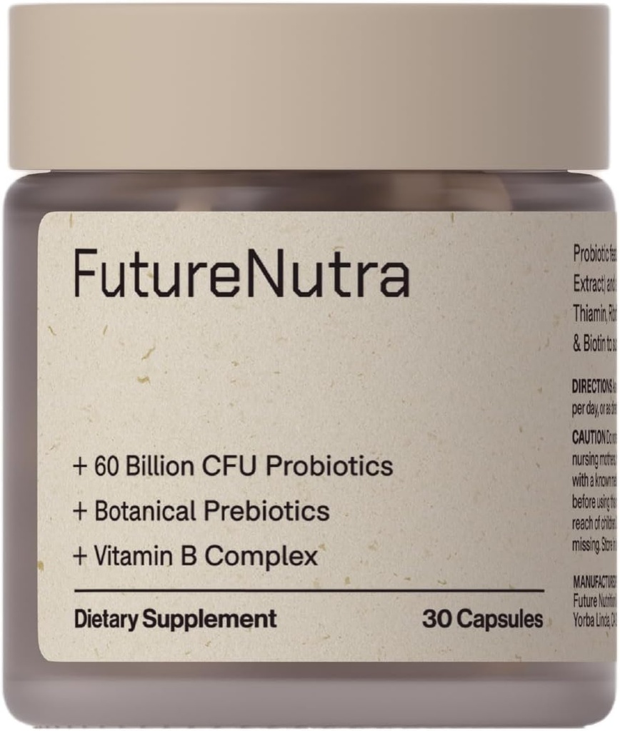 10 סטרינס מתקדם, Prebiotics ו B ויטמינים לבריאות Total Digestive & Immune, תומך Occasional Constipation, Bloating, Diarrhea - 30 Count/Bottle