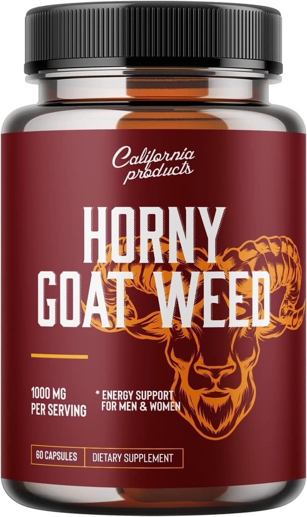 Hory Goat Weed for Women and Men - Herbal Complex Band תוספת עם Saw Palmetto לחלץ ג'ינסנג Maca Root ו-טונגקאט עלי אבקה - Mens Prostate Health Supplement with Hory Goat Weed Extractt