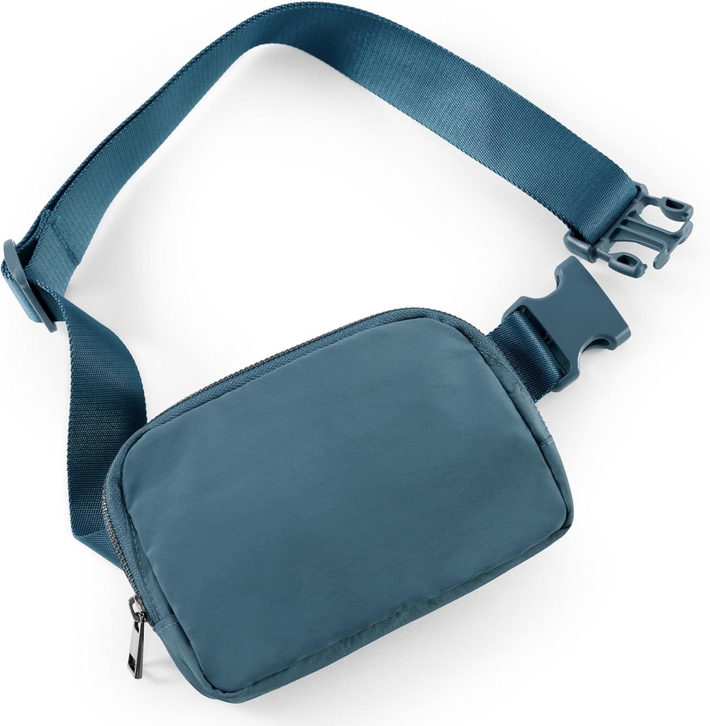 ODODOS Unisex Mini Belt Bag עם Fitable Small Fanny Pack for Workout Travel Hiking, Blue Blue Blue