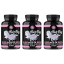 Angry תוספות שיער Envy 10,000 mcg Biotin + Keratin, לגדול + שיער צלול, חיזוק מקלן ציפורניים, Clear & Nourish Skin - עזרה נזק שיער דקינג, (3-Bottles)