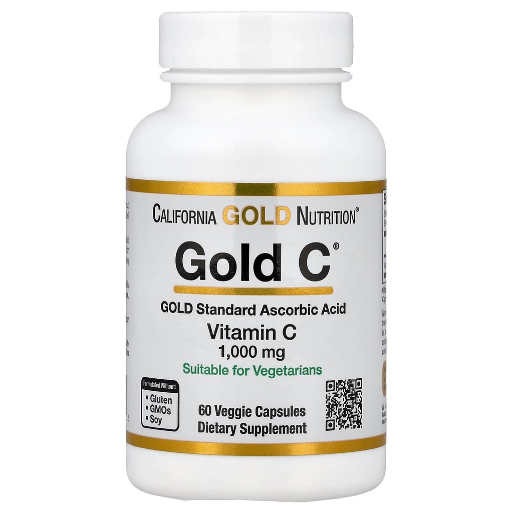 California Gold Nutrition CTM, USP דרגה ויטמין C, 1000 מ"ג, 60 קפסולות Veggie