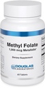 דאגלס מעבדות Methyl Folate L-5-MTHF - 1,000 mcg Metafolin - ויטמין B Folate - תמיכה Homocysteine Metabolism & Fetal Development * non-GMO - 60 טבליות