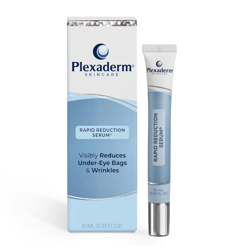 Plexaderm Rapid Reduction Eye Serum - Visibly מפחית מתחת ל-Eye Bags, Wrinkles, Dark Circles, קווים יפים וכפות הרגליים של Crowly, Anti Aging Wrinkle Remover for Face, Full Size Tube Tube