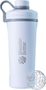 בלנדר בוטל רדיאן Shaker Cup Insulated Stainless Steel Water Bottle with Wire Whisk, 26-Ounce, מאט וייט