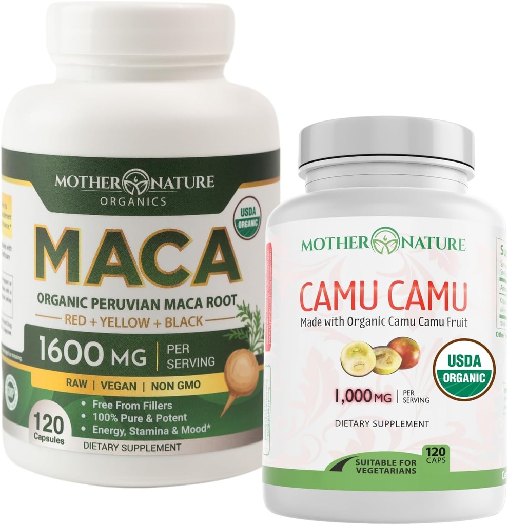ויטמין C + Maca Root כמוסות - אנרגיה טבעית & Immune תמיכה