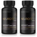 (2 Pack) neuroTest כמוסות - תוספי תזונה עצביים עבור גברים, NeuroTest Daily פורמולה עבור בריאות כללית וביצועי שיא, גלולות פורמולה מתקדמות, ביקורות במבחן המוח (120 קפסולות)