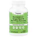 Vitacost Resveratrol + Grape Seed & Red Wine Extracts - 240 קפסולות
