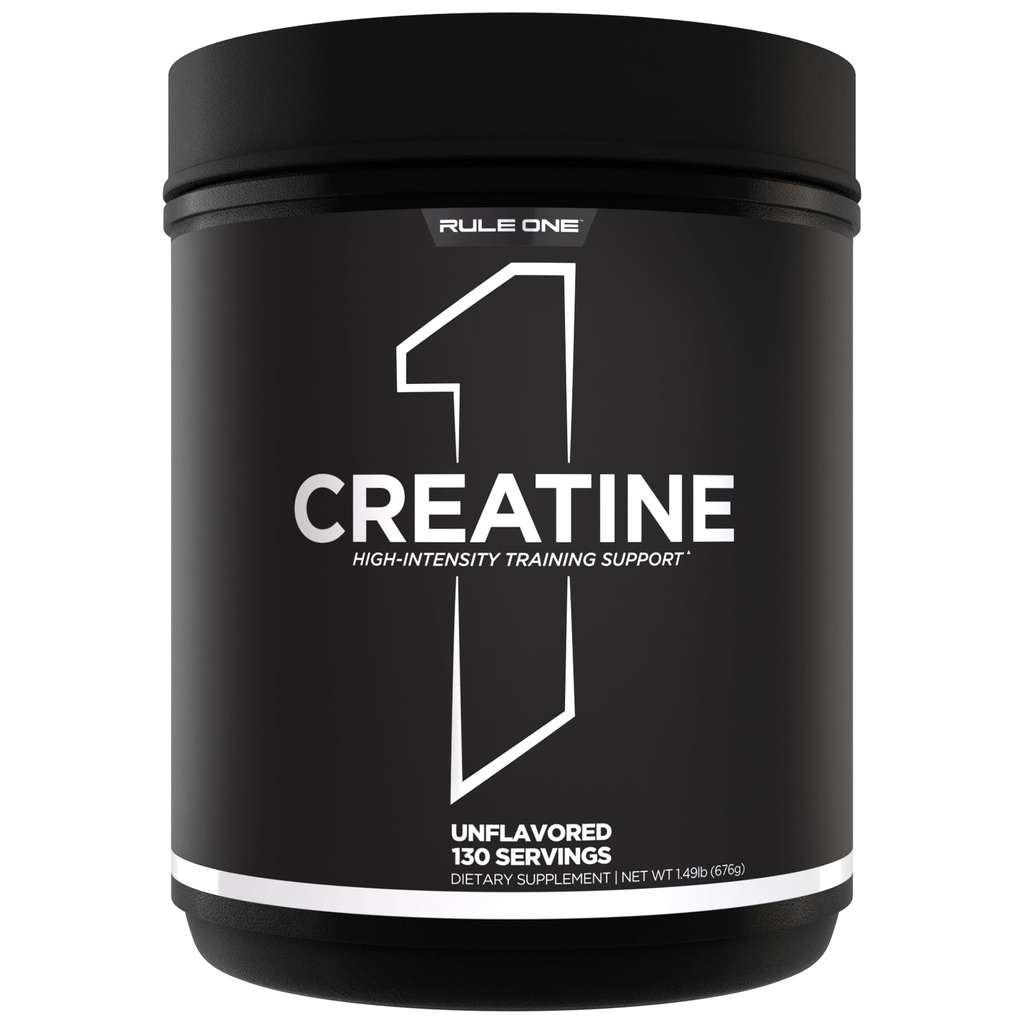 כלל 1 אבקת Creatine - Pure Micronized Creatine Monohydrate עבור פעילות אינטנסיבית גבוהה ו- Lean Body Mass תמיכה, פלמורed ו unflavored (130 משרתים, Unflavored)