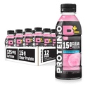 חלבון2o 15g חלבון Isolate שתייה פלוס אנרגיה & פוקוס, 350mg של אלקטרוליטים, ויטמינים B5 & B6, סוכר חינם, כותנה ממתקים, 16.9 oz בקבוק (Pack של 12)