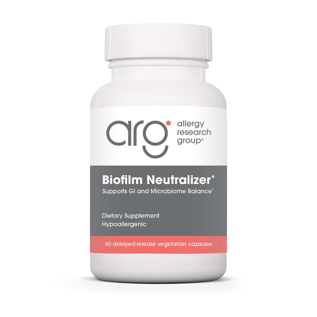 Allergy Research Group Biofilm Neutralizer - Biofilm Defense, EDTA Supplement, Proteolytic Enzymes, Serrapeptase, Vegetarian Capsules - 60 Count