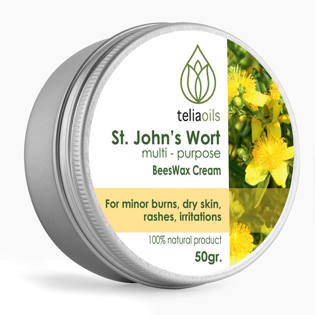 Teliaoils Organic St John's Wort Beeswax Dry Skin Cream