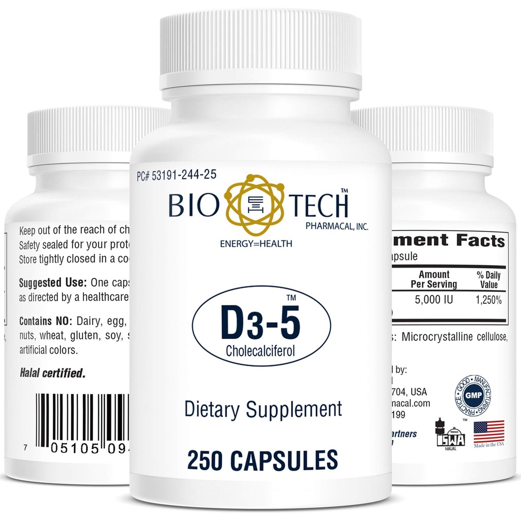 ויטמין D3 (D3 5k IU, 250 Count)