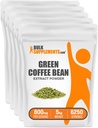 BulkSupplements.com Green Coffee bean Extraction - Green Coffee bean Supplements, Green Coffee Beanאבק - תמיכה באנרגיה, Gluten Free, 800 מ"ג לשרת, 5kg (11lbs) (Pack של 5)