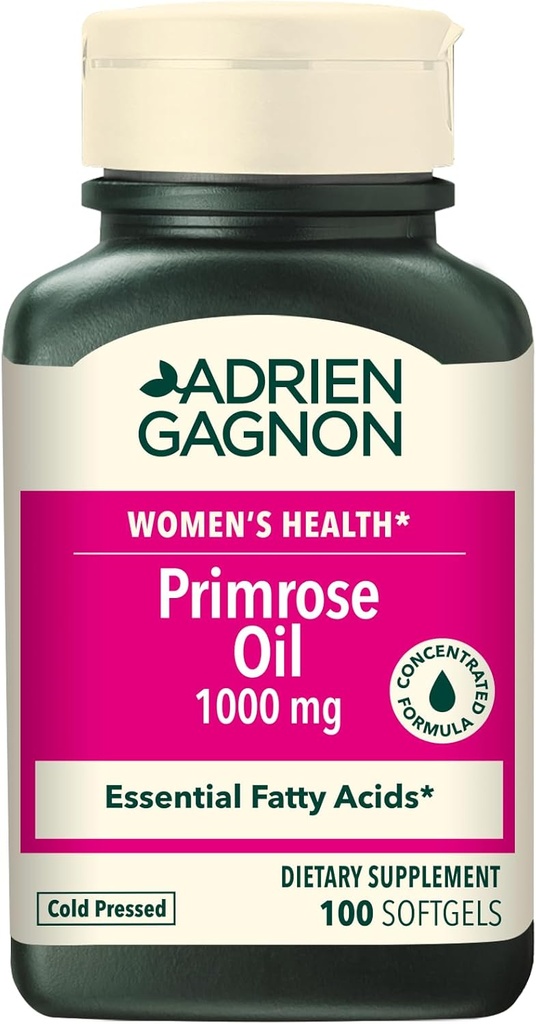Adrien Gagnon - Evening Primrose Oil 1000 מ"ג, עבור תסמונת קדם סטריאלית - 100 Count Count