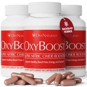OxyBoost Nitric Oxide תוספת לגברים ונשים - תמיכה Circulation, Heart Health, אנרגיה, בהירות נפשית וזרימת דם - פורמולה טבעית עם Vinitrox - 180 קפסולות (Pack של 3)