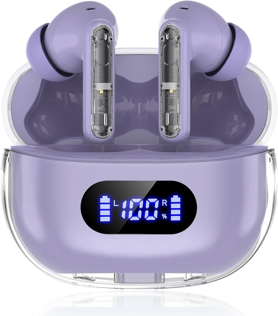 Wireless אוזניות P1 PRO, אוזניות אלחוטיות Bluetooth אוזניות עם Clear Call Mics אוזניים Buds, Fitable, IPX7 מים עמידים על חיי סוללה ארוכים, 30H Playtime for Sports Workout Workout