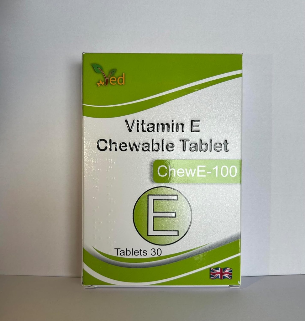 Ved ויטמין E 100 MG CHEWABLE Tablet (Pack of 30)