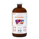 LIQUIDHEALTH 32 Oz ויטמין B Complex Liquid Multivitamin for Women & Men, Super B Complex, Mega B ויטמינים אנרגיה תוספת עם B1, B2, B3, B5, B6, Methyl B12 נוזל, Folate & Biotin - Made בארה"ב