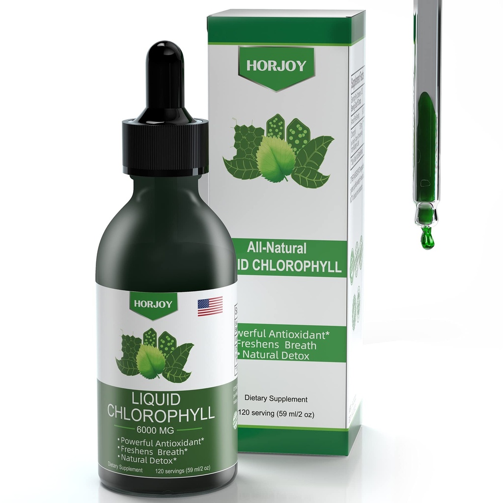 Chlorophyll נוזל טיפות - 100% אנרגיה טבעית Booster ו- Immune Support - פנימי Deodorant ו Detox - Altitude Sickness Relief - קיצור מהיר, טבעוני ו- non-GMO - 120 משרתים (Pack of 1)