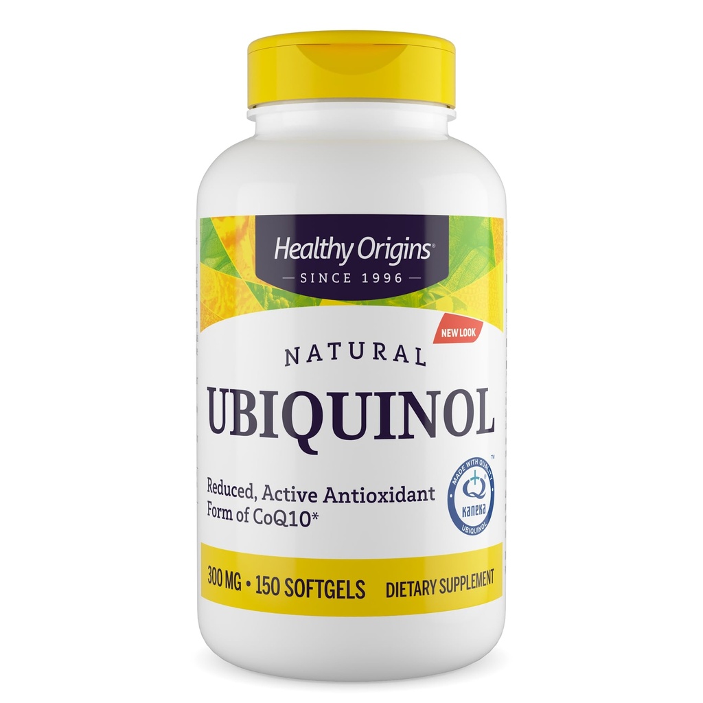 מקורות בריאים Ubiquinol (צורה קולקטיבית של CoQ10), 300 מ"ג - תוספי Ubiquinol עבור בריאות הלב ואנטיoxidant תמיכה - Gluten-Free & non-GMO - 150 Softgels
