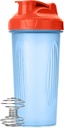 מר Pen- Shaker בקבוקים למיקסים חלבון, 28 oz, 1 Pack, Blue With Orange Top, חלבונים Shaker בקבוק עם Wire Whisk Ball, בלנדר בקבוק