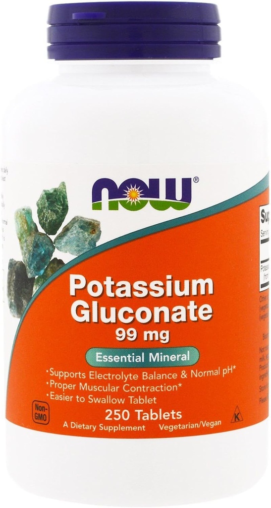 Now Foods Potassium Gluconate 99 מיליגרם