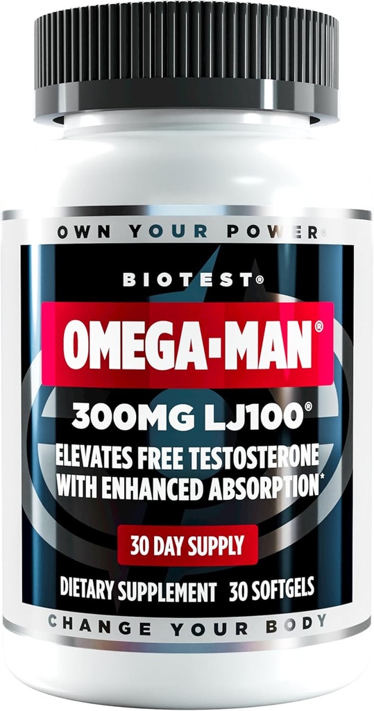 Biotest אומגה-Man - 300mg High-Absorption LJ100 Longjack (Eurycoma longifolia) - 30 Softgels