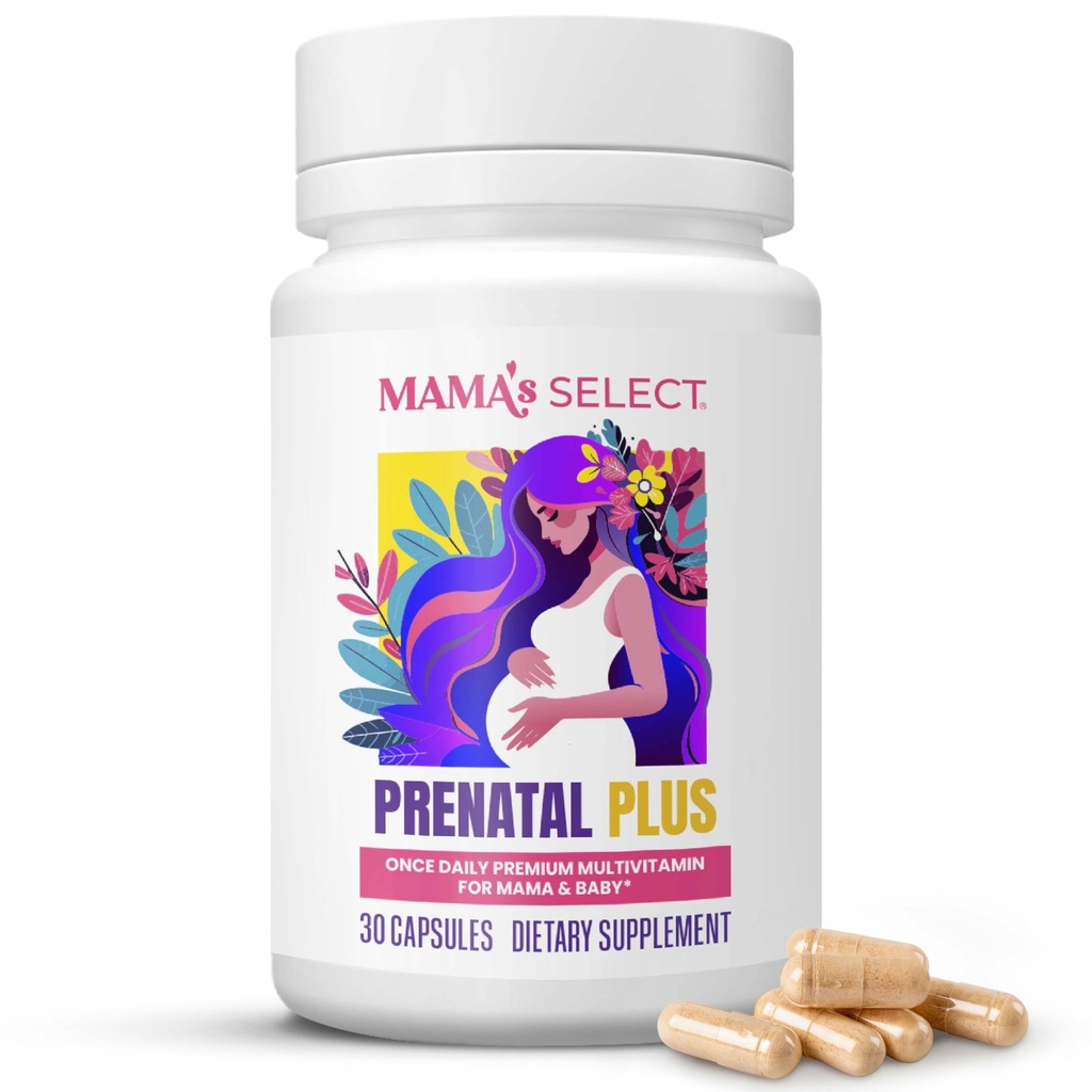ויטמינים טרום לידתיים עבור נשים - Allergen-Free, MTHFR Friendly, Methylated Folate & B ויטמינים, Easy-to-Digest, תומך בפיתוח Fetal, פעם יומית, טבעוני, ללא ביוטין