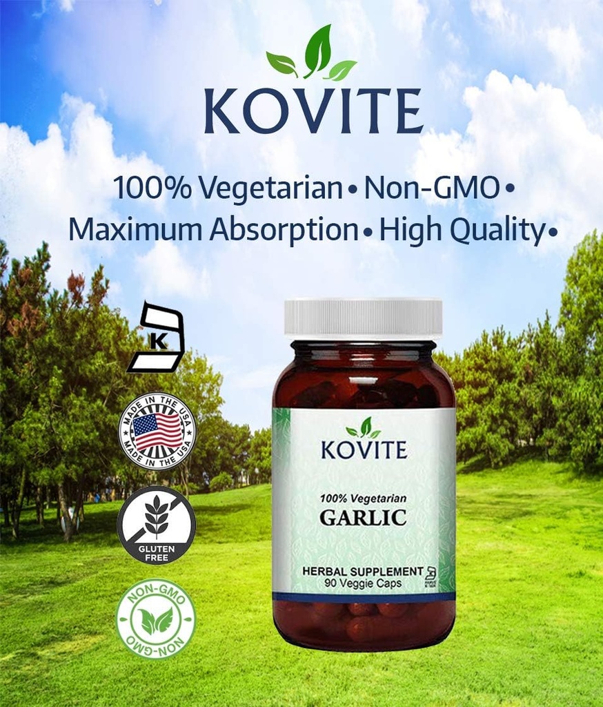 Garlic 500 מ"ג 100% צמחוני - 90 קפסולות ירקות