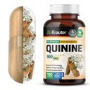 BIO KRAUTER Quinine for Leg Cramps כמוסות 500 מ"ג - 100 Count - Cnchona Bark אבקה - קפסולות קווינסין - טבעוני, No Fillers