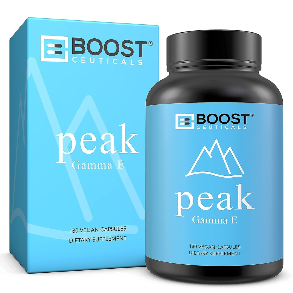 BoostCeuticals פופולרי יחד ויטמין 400 IU Gamma E מעורב Tocopherols CoQ10 200 מ"ג 270 בונדל טבעוני No Additives non-GMO Gluten Free Pure Natural e ויטמין Co 10 תוספי ביופרסין