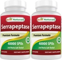 Best Naturals Serrapeptase 40000 SPUs 90 Vcaps (90 Count (Pack of 2))