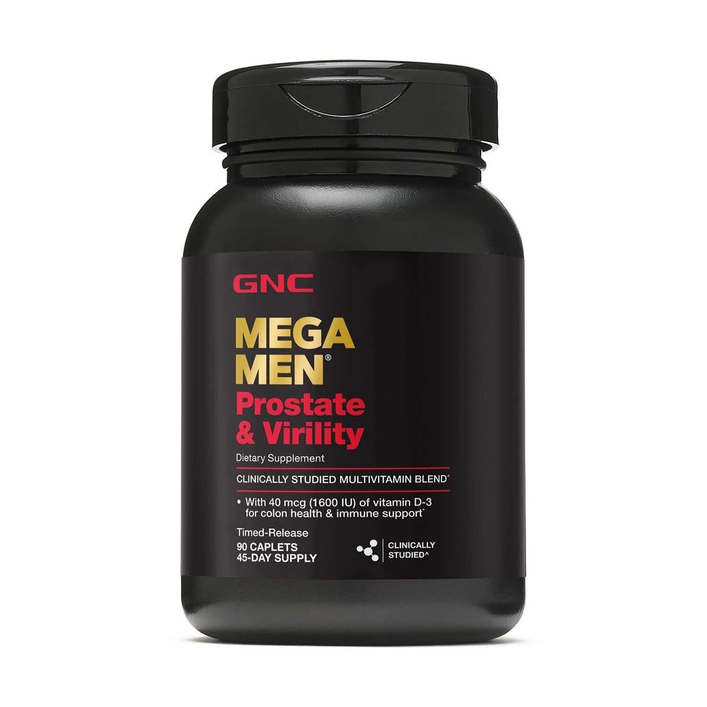 GNC Mega Men Prostate ו-Virity Multivitamin, תומך בבריאות מינית אופטית ובריאות הערמונית, 90 Count
