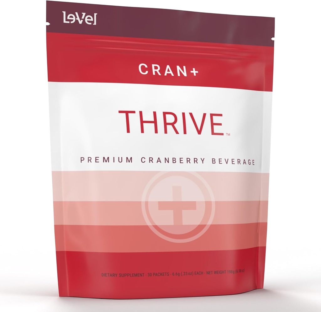 Le-Vel Thrive Cran+ | אבקת תוספי צמחי עבור Urinary Tract Health | עם D-Mannose, Cranberry, Apple Cider Vinegar & Antioxidants