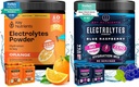 KEY NUTRIENTS Multivitamin Electrolytes אבקת Bundle - Tangy Orange & Sweet Blue Raspberry - No Sugar, No Calories - hydrotion, Endurance, and Energy Supplement - 90 משרתים כל אחד - מיוצר בארה"ב