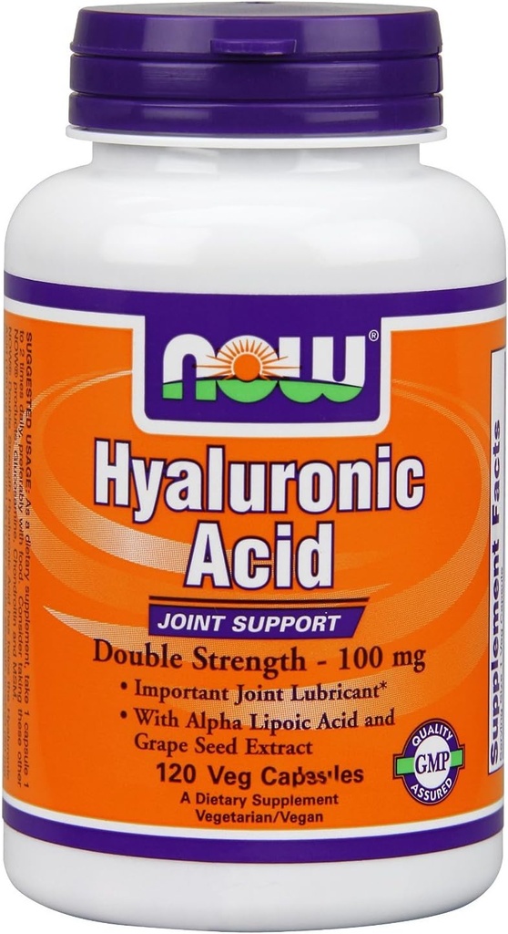 Hyaluronic Acid 2X Plus Veg כמוסות, 100 מ"ג - 120 ct (Pack of 2)