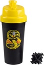 Karate Kid Cobra Kai 25oz Shaker בקבוק w / Blender Mixer Ball - מדדי שתייה, Fliptop, Leakהוכחה Screw Lid-בולט אבקת חלבון, משקאות ספורט, Shakes, Smoothies - רשמי מורשה באופן רשמי