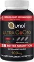 Qunol Ultra CoQ10 100 מ"ג 3X Better Absorption פטנט מים ושומן Soluble Natural תוסף Coenzyme Q10 Antioxidant for Heart Packs Softgels, הרוזן 120