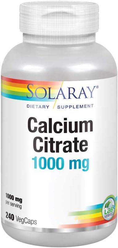 Sunay Calcium Citrate, 1000 מ"ג, 240 VegCaps