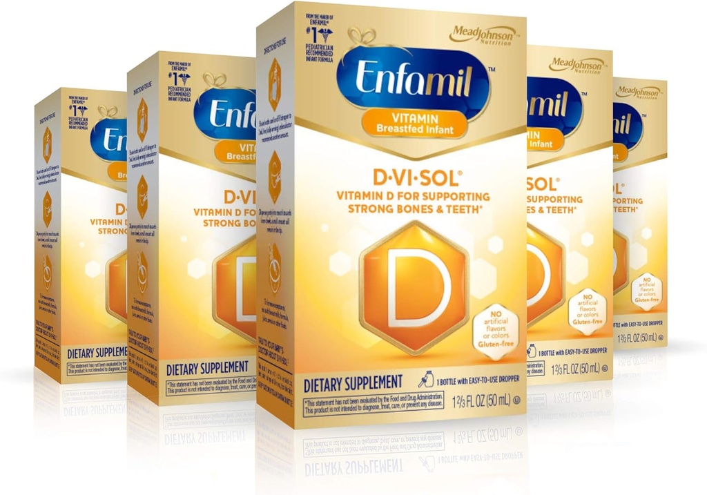 Enfamil D-Vi-Sol ויטמין D תוספי Drops 50 mL(Packs של 5)