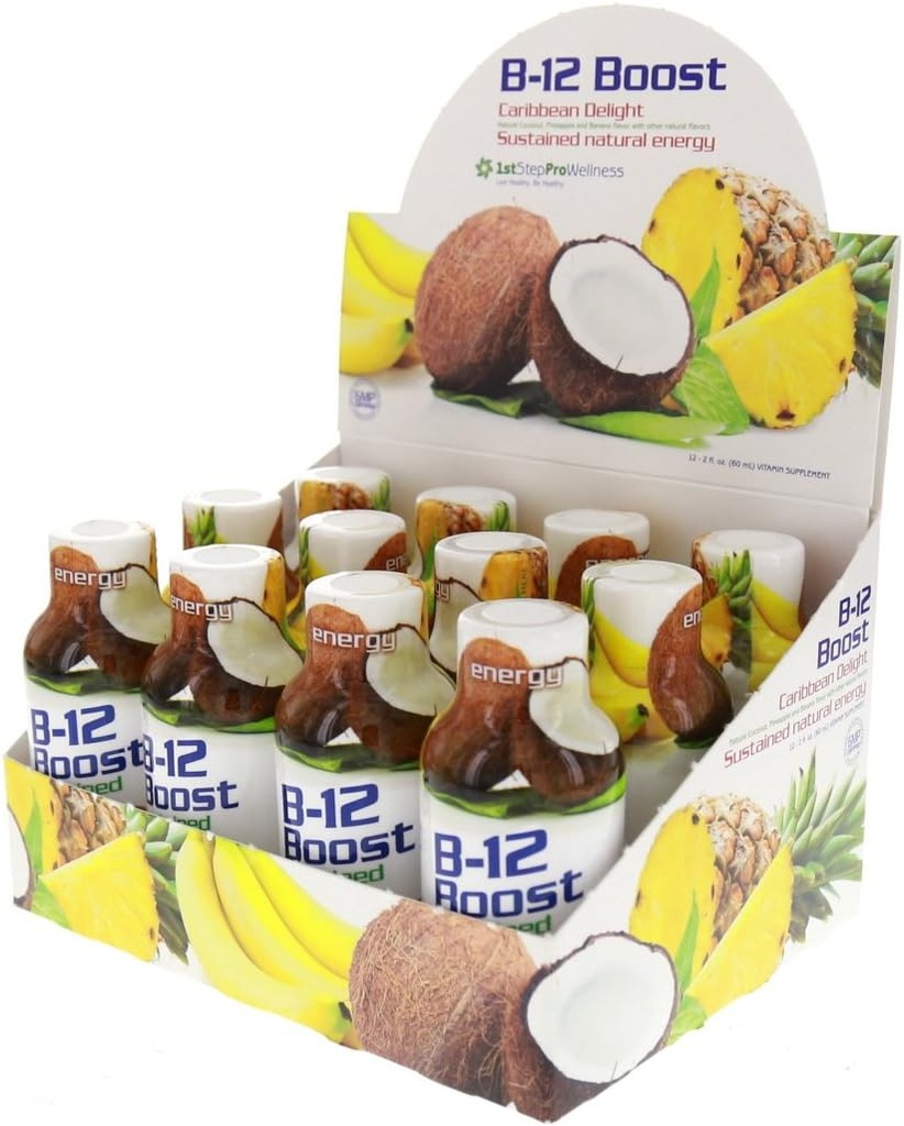 1st Step High Performance Fitness B-12 Boost, 12-2oz בקבוקים