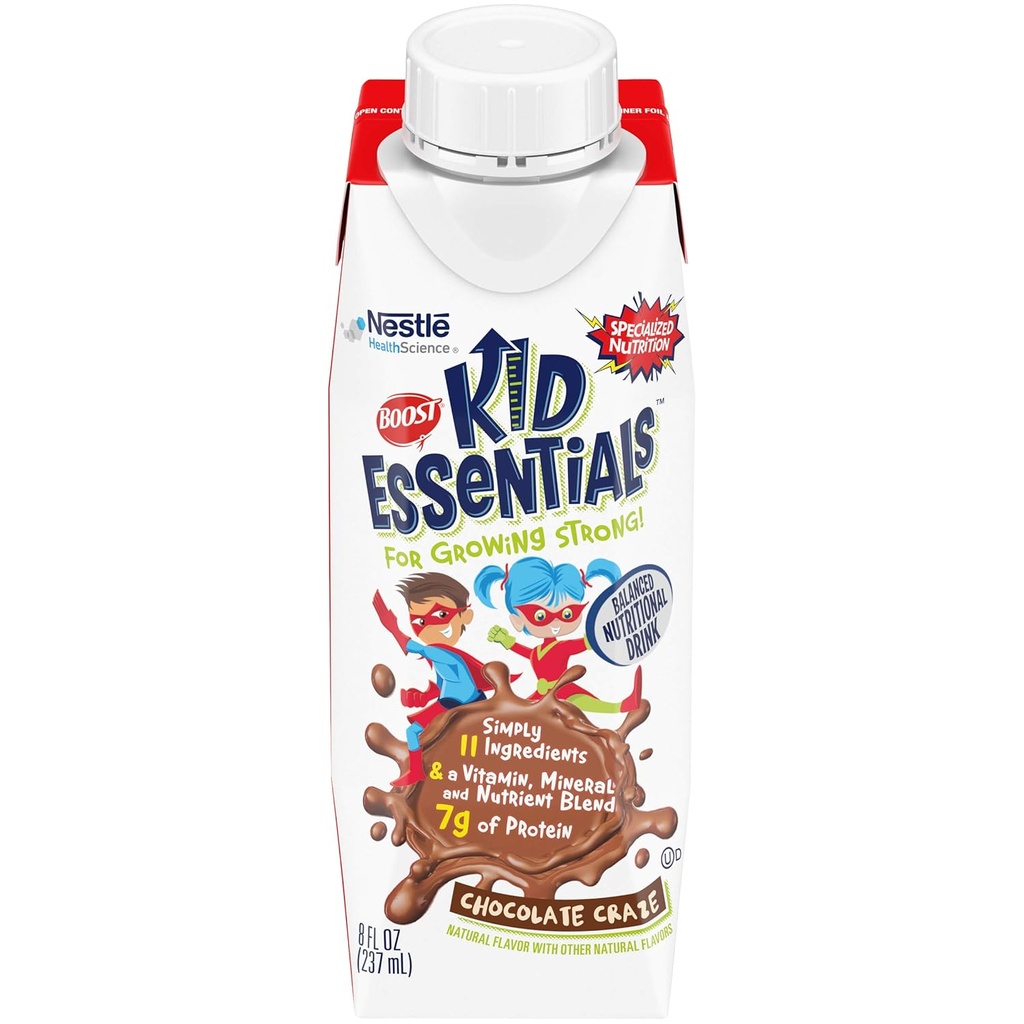 BOOST Kid Essentials Balanced Nutritional Drink for Children, Craze, 8 oz (Pack of 16)