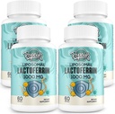 Liposomal Lactoferrin 1000 מ"ג דיאטה - מקסים Lactoferrin - a Component in Colostrum - עבור ברזל Absorption & Immune הפונקציה Lactoferrins למבוגרים, 60 Softgels (4 הבקבוק)