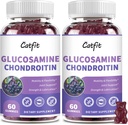 Catfit Glucosamine Chondroitin Gummies,Extra מחזקת תמיכה בריאות משותפת עם MSM & Elderberry, אנטי-חמצן תמיכה תוספת עבור מבוגרים גברים ונשים (2 Pack)